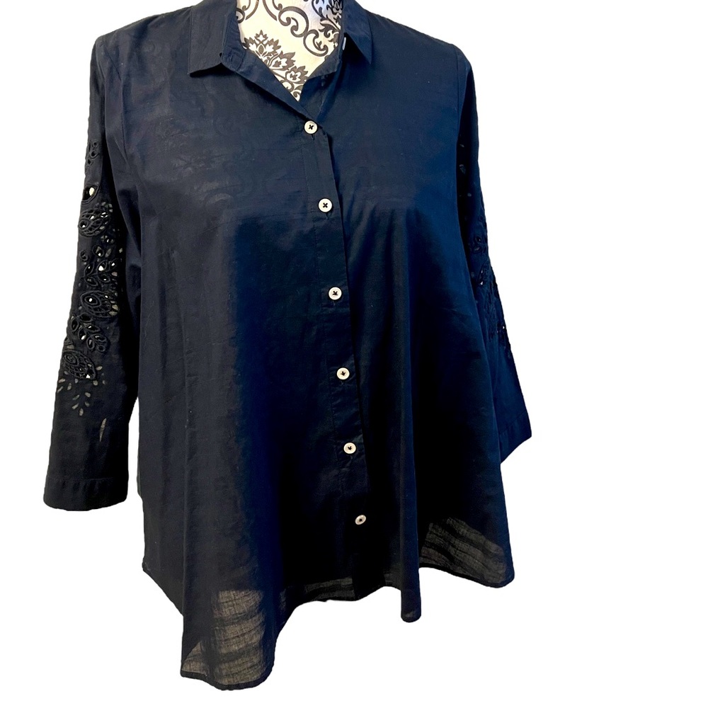 NWOT J.Jill navy blue top